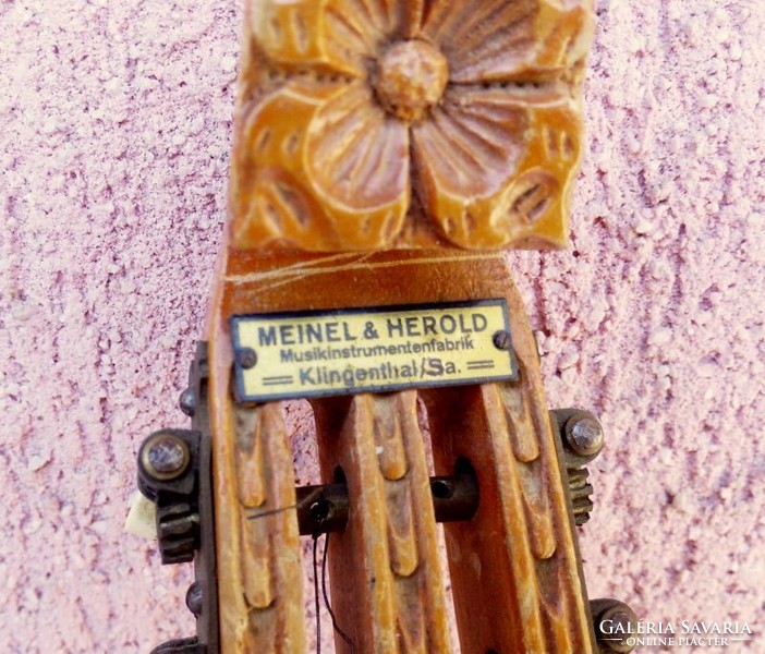Antique mandriola or tricordia, 12-string mandolin. Meinel & herald 1910-1920 years