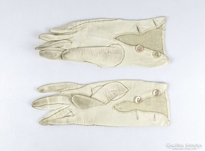 1J635 antique small elegant women's leather gloves circa 1920-30