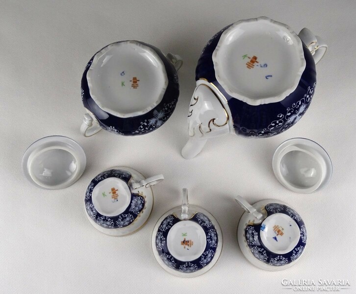 1G997 zsolnay pompadour porcelain coffee set