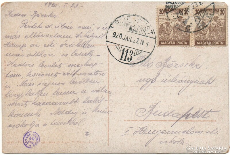 C - 274 printed postcard Szombathely - kiosk 1920