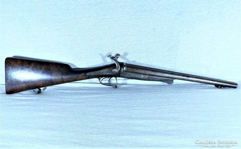 Very rare, double-barreled, lefacheaux carbine, st. Etienne ca. 1850!