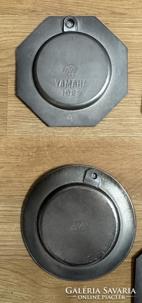 Tin wall plates with porcelain inserts 1979-1983