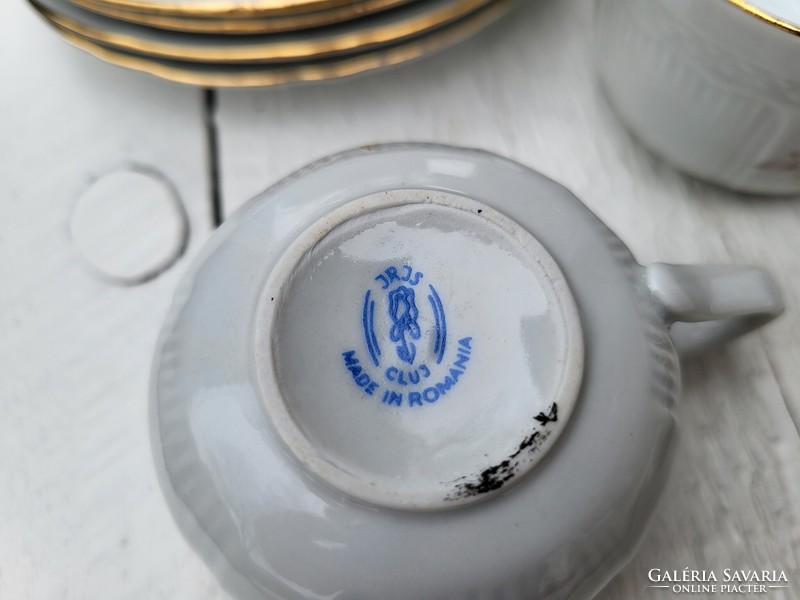 IRIS kolozsvári porcelán kávéscsésze szett