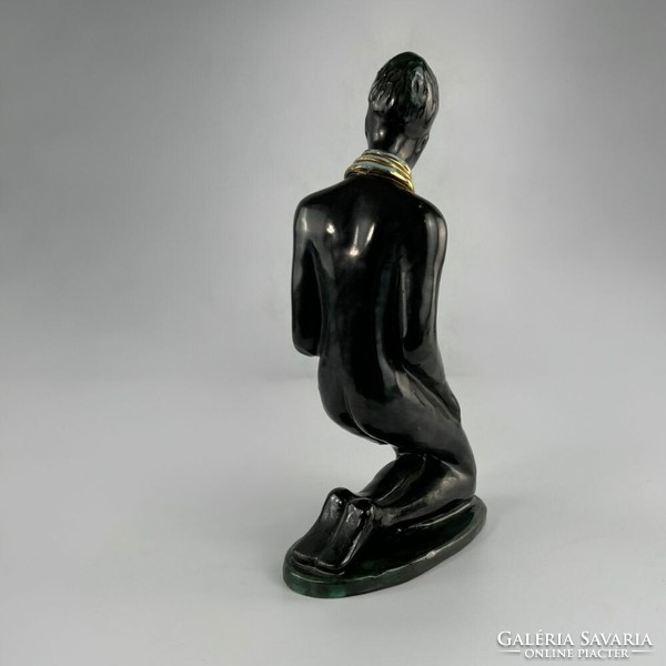 Izsépy Margit - Mid-century Afroamerikai női szobor