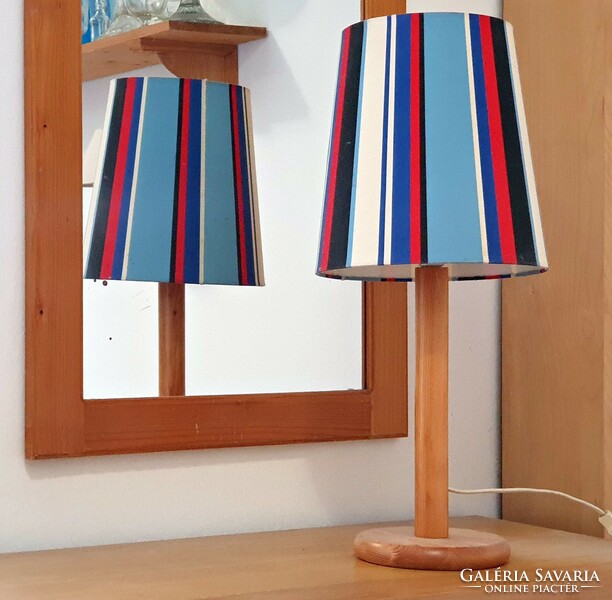 Old, striped, lampshade. For a table lamp