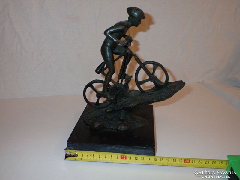 The cyclist............. Bronze statue
