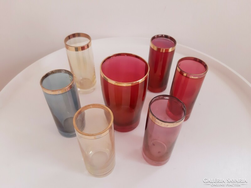 Old colorful brandy glasses