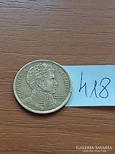 Chile 10 pesos 2003 nickel-brass bernardo o'higgins #418