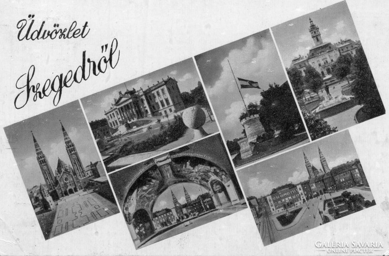 C - 249 running postcard Szeged - details 1943 (weinstock photo)