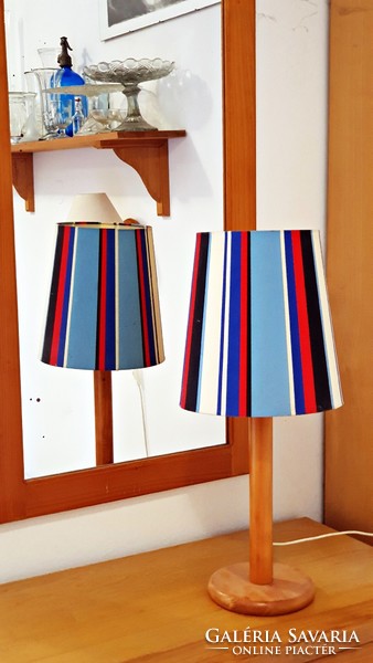 Old, striped, lampshade. For a table lamp