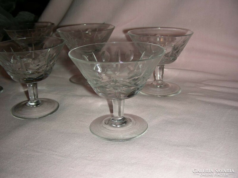 6 Liqueur lead crystal glasses