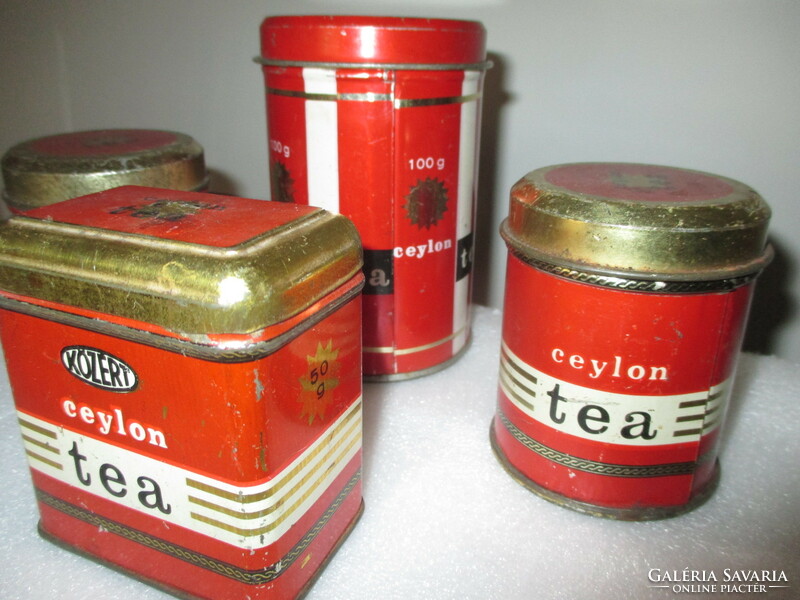 Old metal Ceylon tea boxes