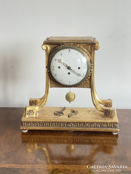 Antique quarter strike Empire mantel clock