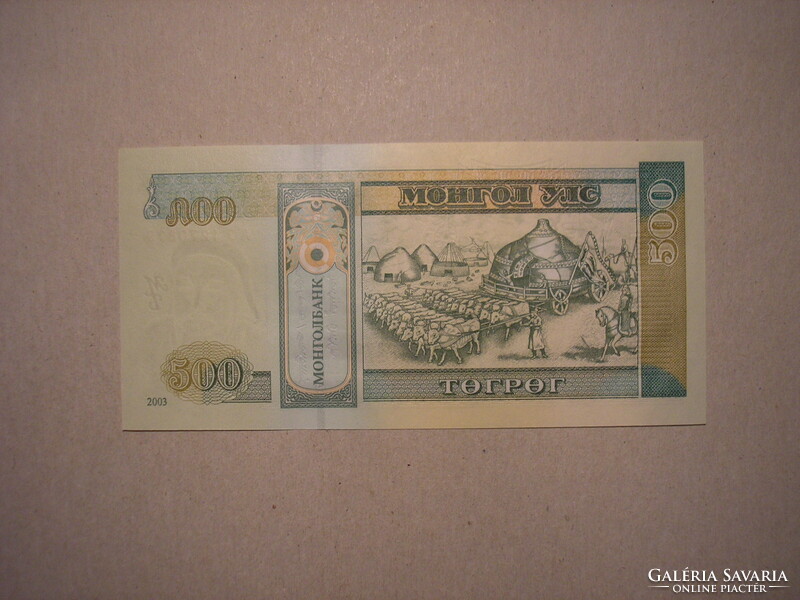 Mongólia-500 Tugrik 2003 UNC
