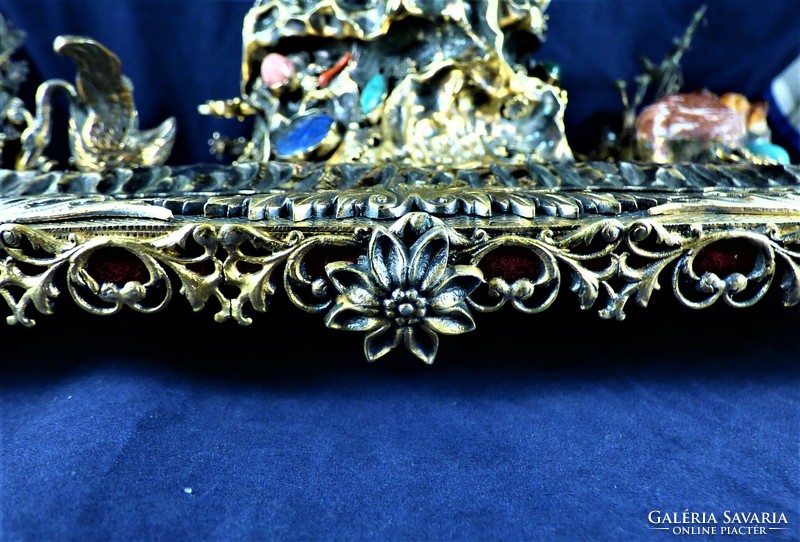 Breathtaking, antique silver ornament, hanau, ca. 1890!!!