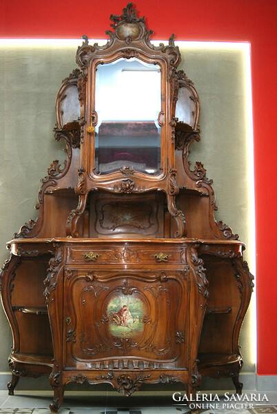 !Rarity! Rococo sideboard - rosso carlo - with master certificate!