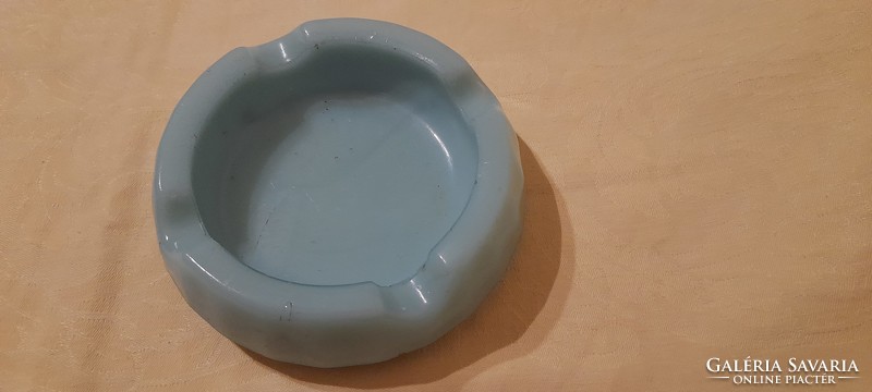 Retro ashtray opal glass jade effect 14x4cm