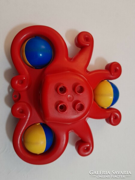 Retro lego duplo octopus rattle toy.