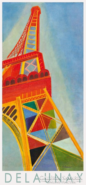 Robert delaunay eiffel tower paris 1926 french avant-garde painting art poster colorful city