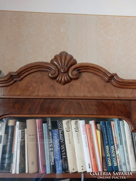 XX. Early century bookcase with desk and armchair