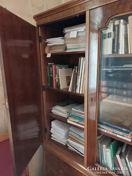 XX. Early century bookcase with desk and armchair