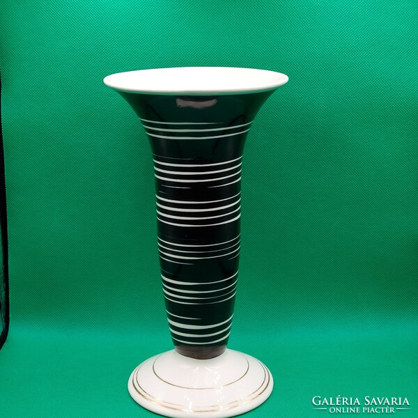 Modernist striped porcelain vase cmielów?