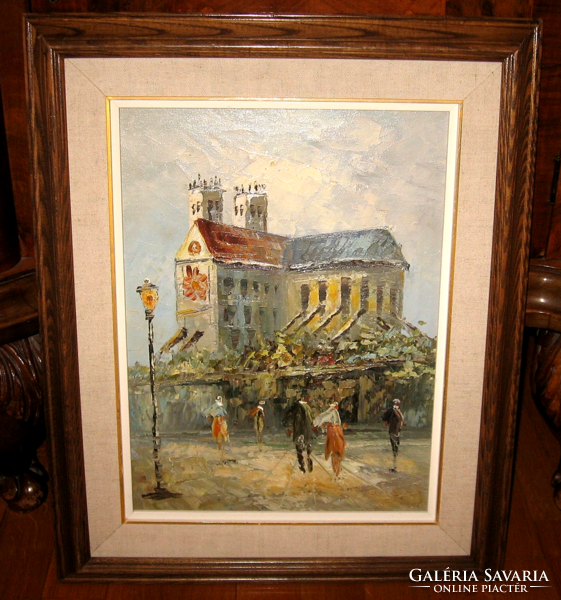 Wonderful modern impressionist painting: French cityscape