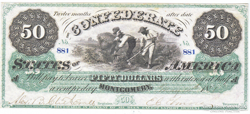 Confederate States $50 1861 Replica