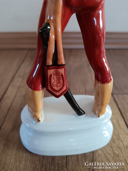Old Herend military hussar porcelain figure