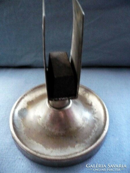 Old marked, silver-plated coffee house match holder early ryal palm garden restaurant