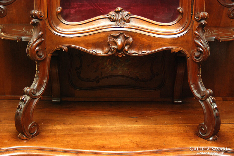 !Rarity! Rococo sideboard - rosso carlo - with master certificate!