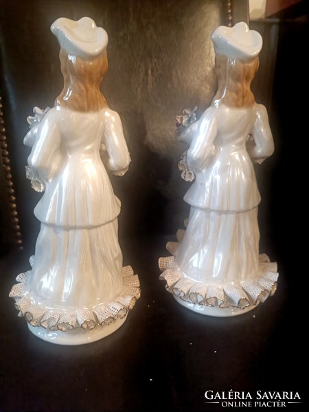 Beautiful marked porcelain lady pair