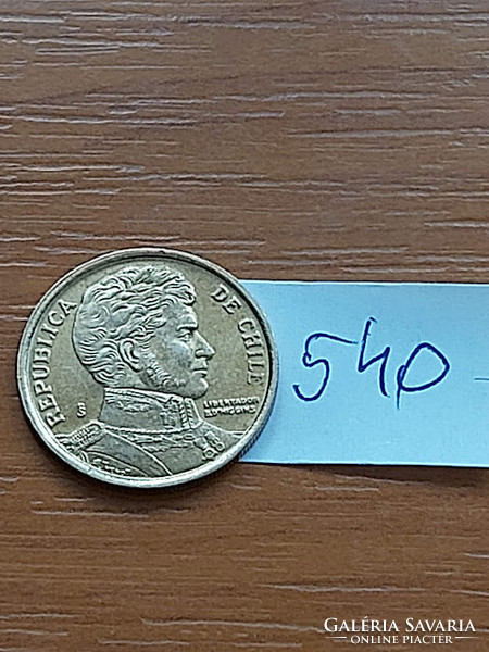 Chile 10 pesos 2009 nickel-brass bernardo o'higgins #540