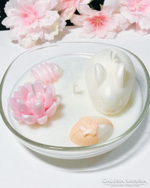 Easter soy wax candle bowl decoration