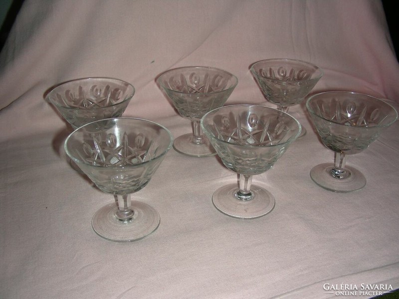 6 darab likőrös ólomkristály pohár