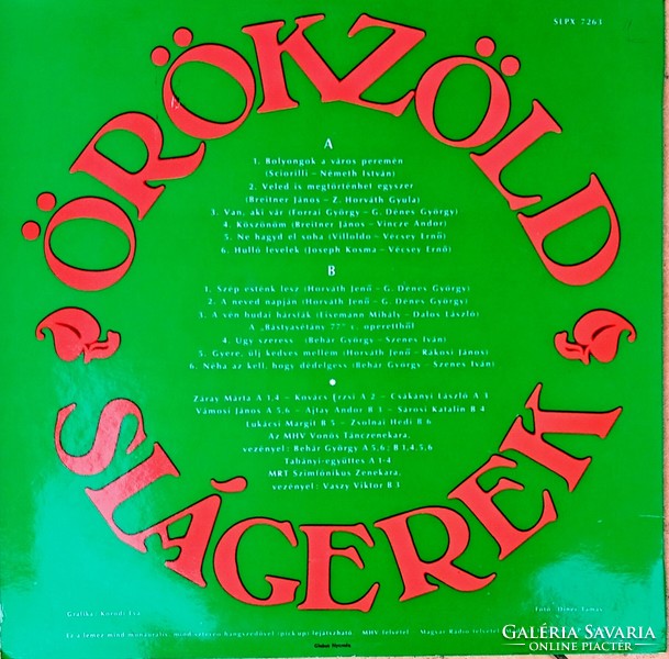 Örökzöld slágerek 1976 LP  A kor legfelkapottabb slágerei