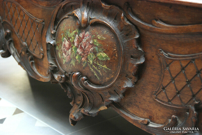 !Rarity! Rococo mirror with flower stand