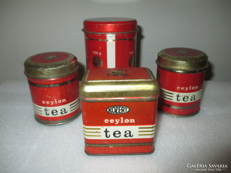 Old metal Ceylon tea boxes