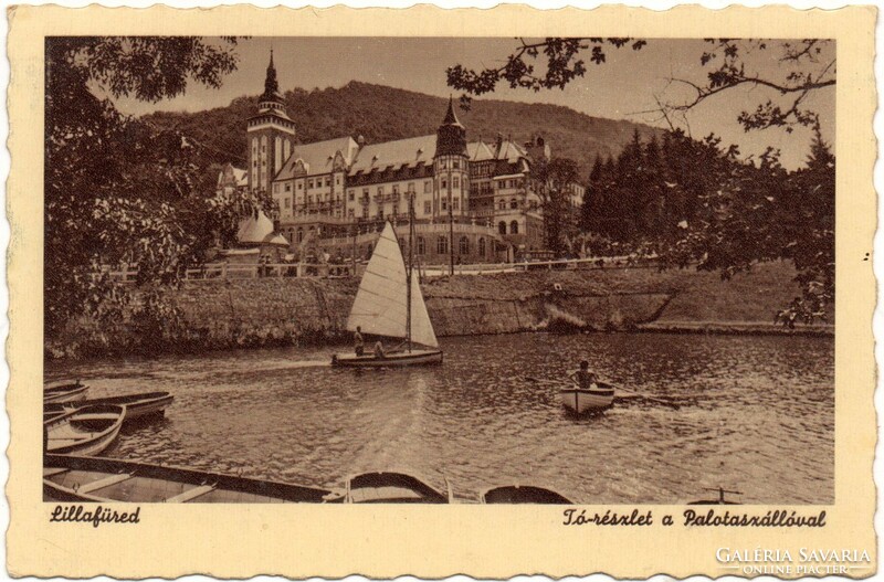 C - 252  Futott képeslap  Lillafüred - Hámori-tó a Palotaszállóval 1942 (Weinstock fotó)