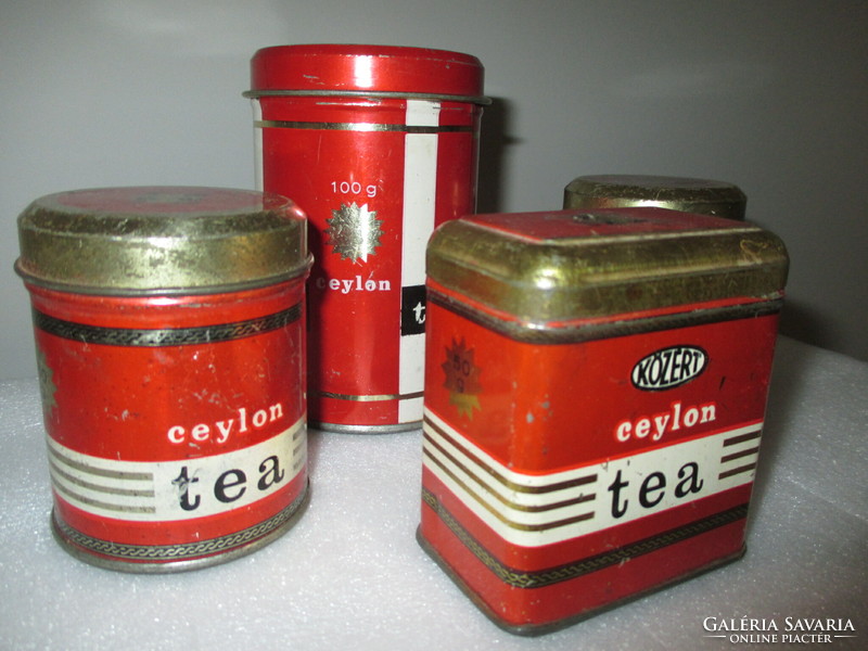 Old metal Ceylon tea boxes