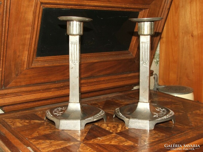 Pair of German Jugendstil candlesticks