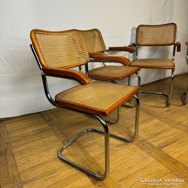 Marcel Breuer "Cesca" Bauhaus karfás szék 4db egyben