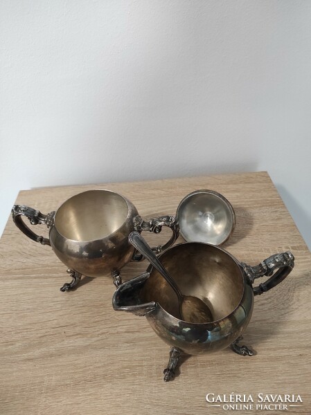 English, silver-plated spout and sugar bowl!