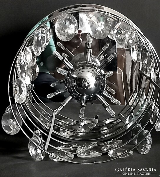 Sputnyik crystal chrome ceiling lamp negotiable art deco design