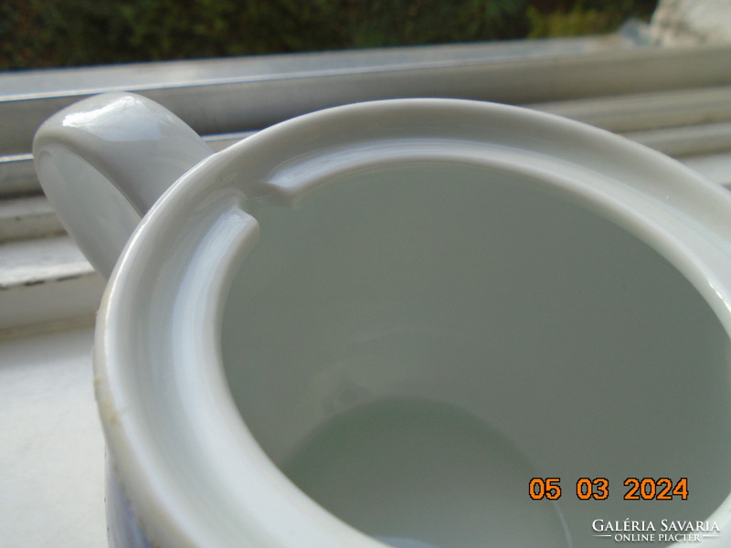 Dense cobalt floral pattern thick-walled teapot from the German company Bauscher Weiden