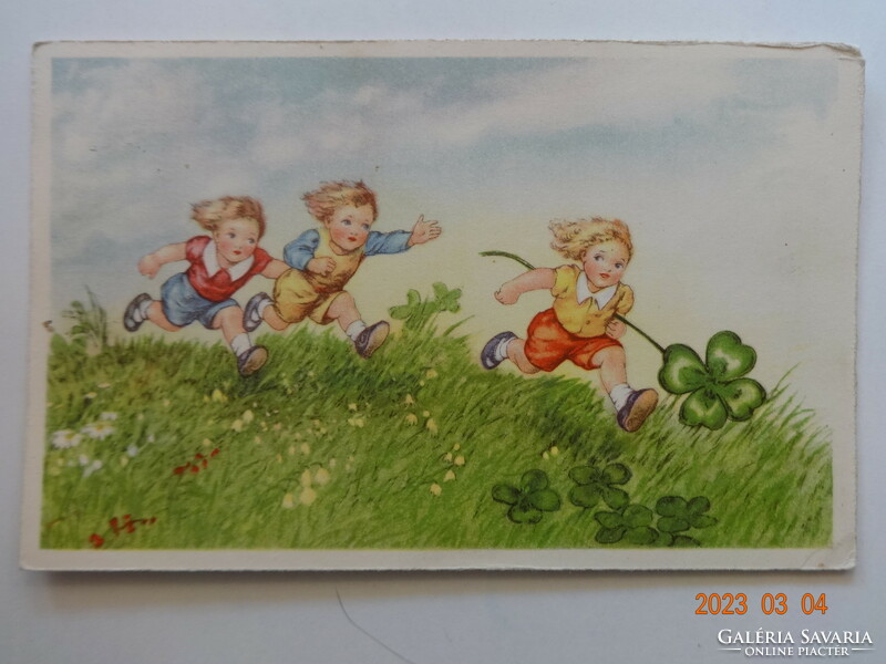 Old graphic greeting card