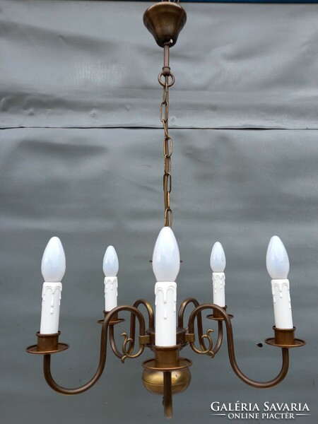 Flemish copper chandelier with 6 arms p