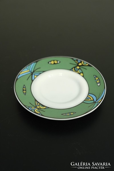 Irene Wieland tervezése, színes mokkás csésze és tányérja Rosenthaltól