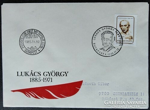 Ff3702 / 1985 György Lukács stamp ran on fdc