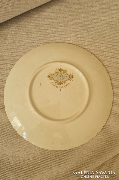 Sarreguemines francia porcelánfajansz tányér